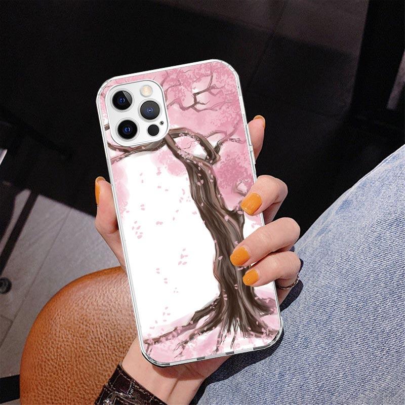 Cherry Blossom Tree Phone Case For iPhone 17 Air 16 Pro Max 16E 15 + 14 Plus 11 12 13 Mini 7 8 SE Gift Print Cover Fundas 16 Pro