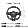 ANIE7 Carbon Fiber Keyring Leather Steering Wheel Cover Anti-Slip Grip For KIA RIO Ceed EV6 EV9 Stinger Forte Niro K9SoulSorentoCerato