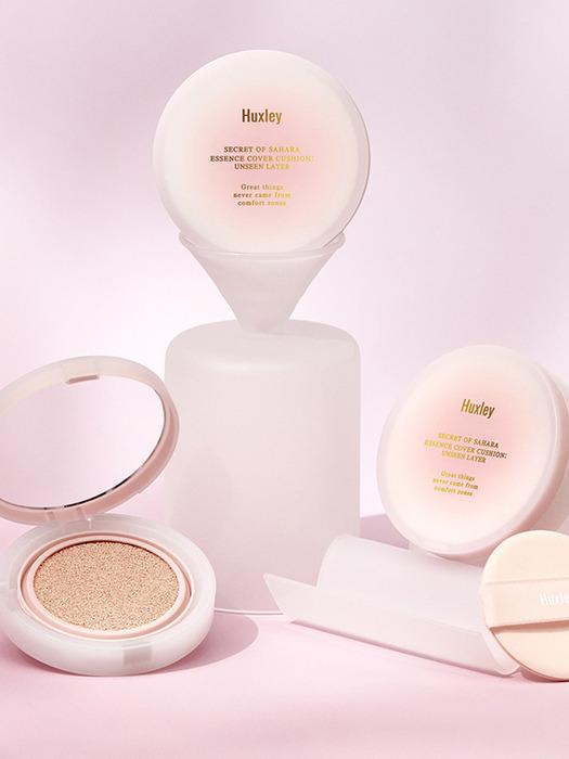 Huxley Essence Cover Cushion Невидимый слой (Основной продукт) 12 г и 2 сменных картриджа