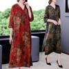 Premium Mulberry Silk V-neck Long Dress, Exquisite Summer Silk Gown for Glamorous Look