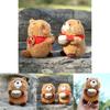 Hug Bowl Marmota Soft Plush Keychain Toy With Pp Cotton Fill For Girls Backpack Decor