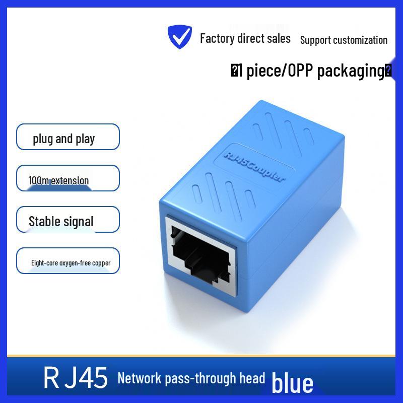 RJ45 Gigabit Network T-Adapter Splitter Extender