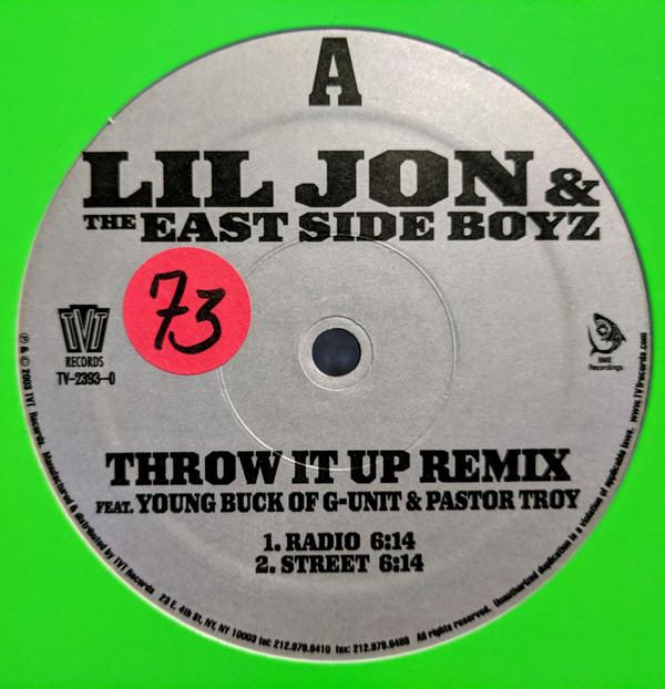 12-дюймовая пластинка LIL' JON & THE EAST SIDE BOYZ - Throw It Up (Ремикс) TV23930 TVT Records 2004 США Рэп и хип-хоп/R&B Б/у