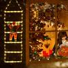 LED Father Christmas Ladder Lights Christmas Tree Hanging Strip Light Outdoor Window Garden Christmas Decoration Ladder Lights