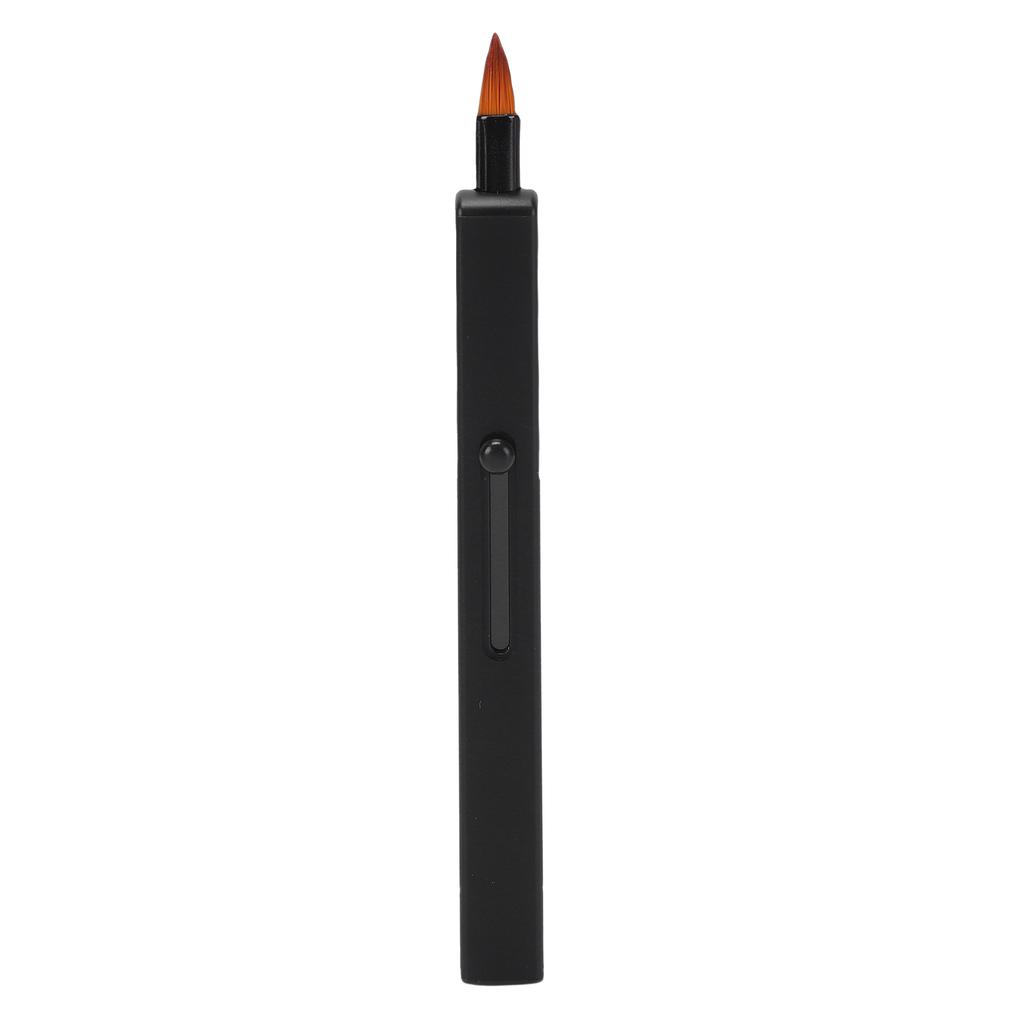 Retractable Lip Brush Retractable Lipstick Brush Portable Lip Makeup Brush Applicator with Cap Metal Handle