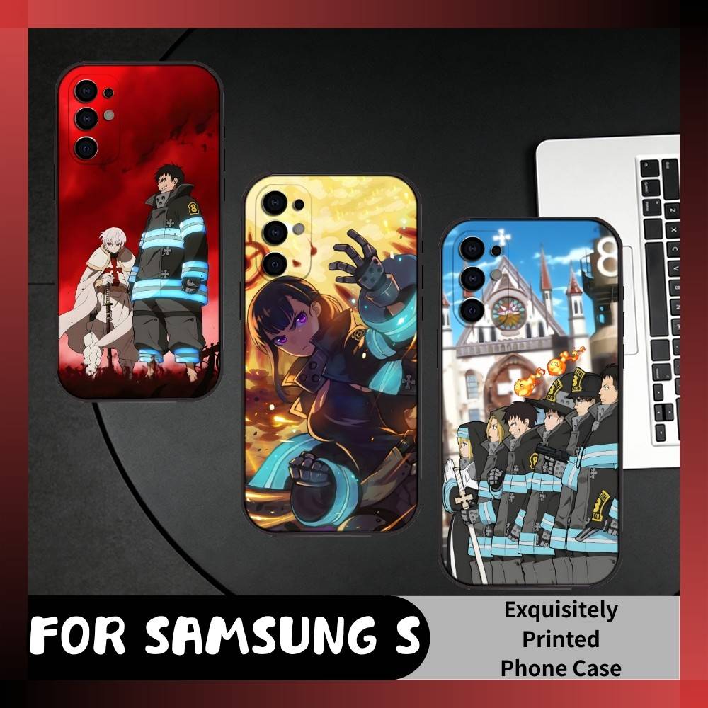 FF-Fire S-Sho K-Kusakabe Персонажи Чехол для телефона для Samsung S25,S24,S21,S22,S23,S20,Ultra,S26,Plus,Fe,Note,5G Черный Чехол