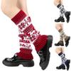 Snowflakes Christmas Winter Leg Warmers Retro Calf Socks Gifts Christmas Snowflake Knit Socks