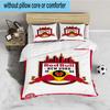 3PCS New York Bulls Crest Bedding set,Ideal for1pc Duvet Cover And 2pcs Pillowcases Perfect for Christmas gift,Ideal for Bedroom, Dormitory