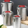 Leak-Proof Stainless Steel Storage Tank with Scale Grains Sealed Bucket  Coffee Beans