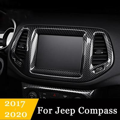 Для Jeep Compass 2017 2018 Рамка-заглушка для навигационнойBox, Декоративные накладки на внутренний экран, Стайлинг автомобиля, Аксессуары для интерьера