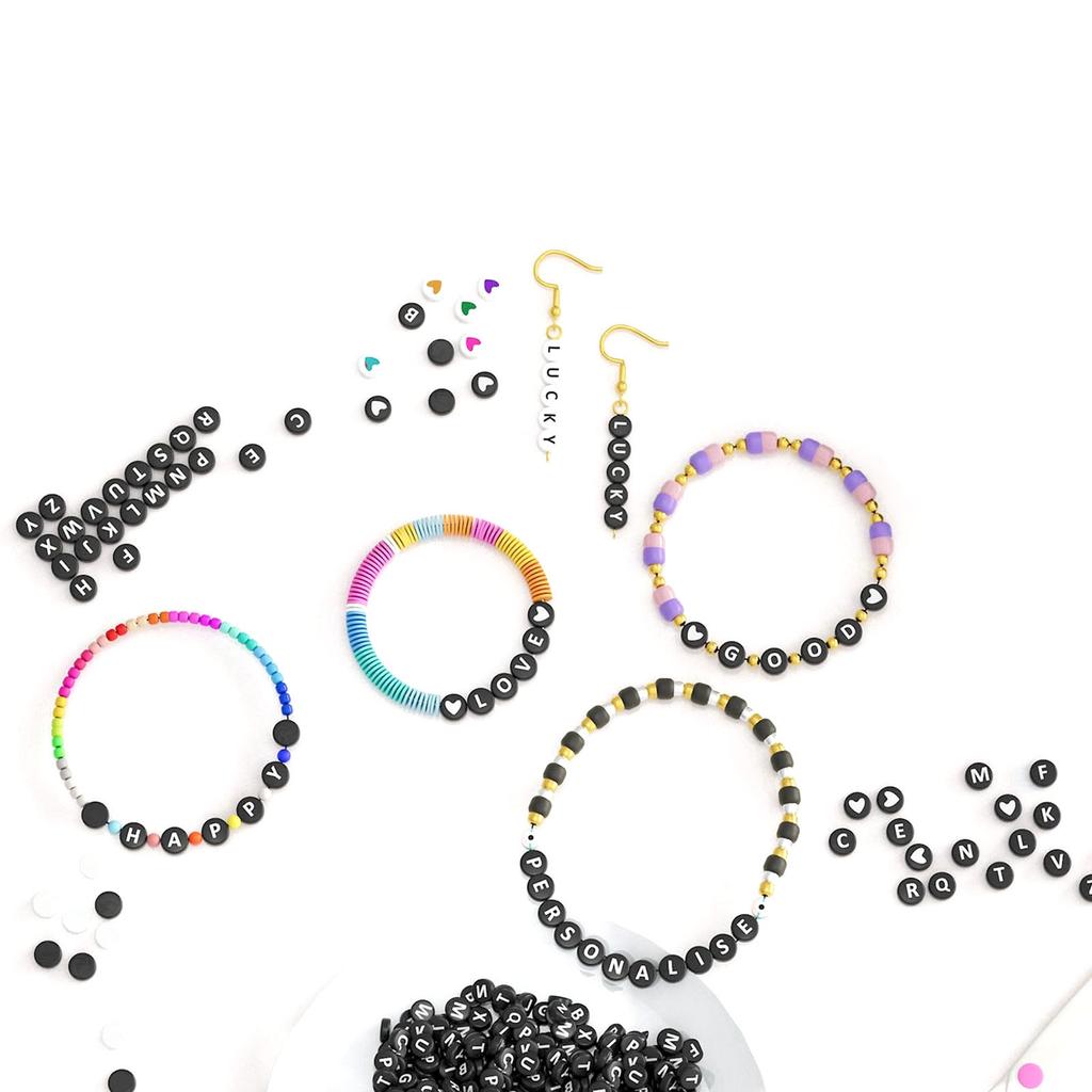 800 штук акриловых кубиков с буквами алфавита A-Z, бусины с буквами, DIY материалы для бисероплетения для изготовления браслетов, ожерелий, ювелирных изделий, DIY поделки