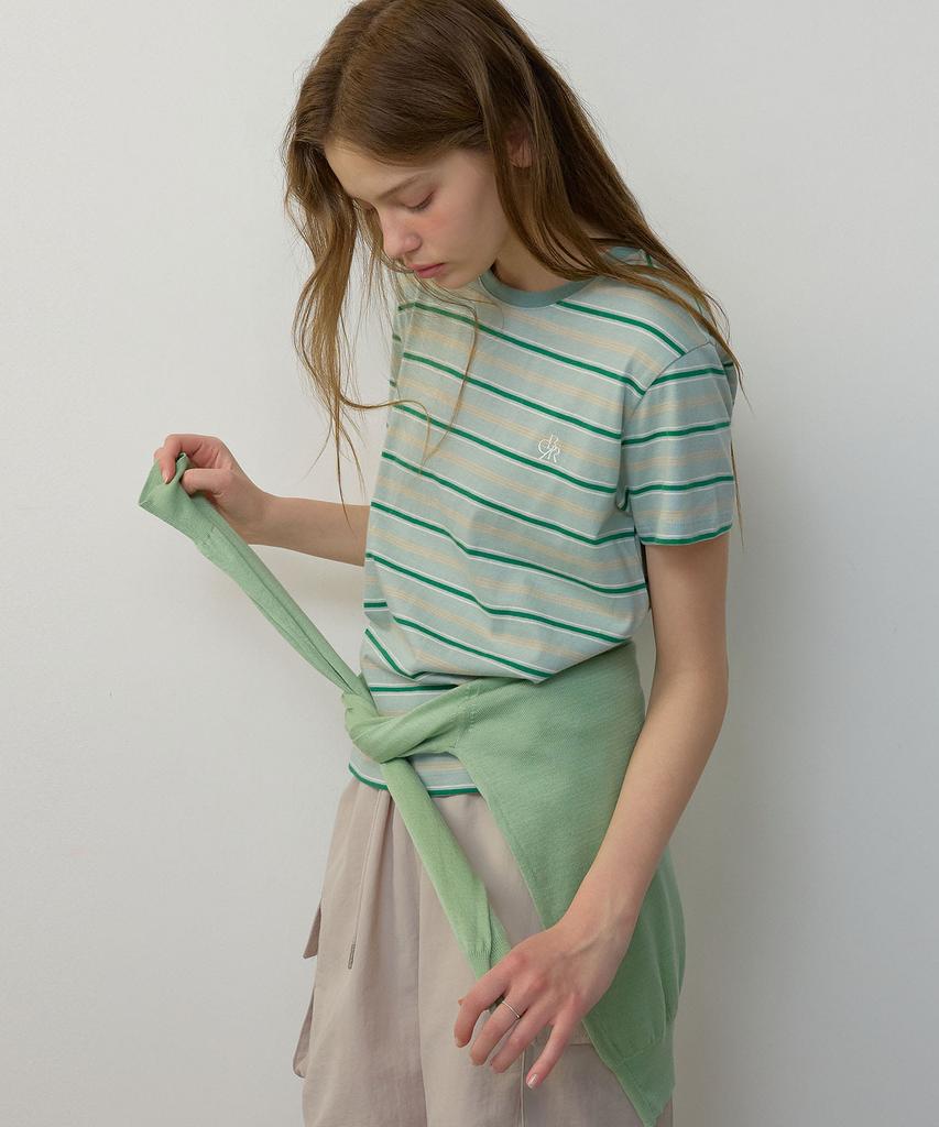 CITYBREEZE Multi-Stripe Short Sleeve T-Shirt_Mint