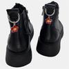 2pcs Oil-Drip Flower Shoe Buckle Boots Accessory Detachable Pendant Metal Shoe Pendant Small Red Flower Metal Charm Heel Decor