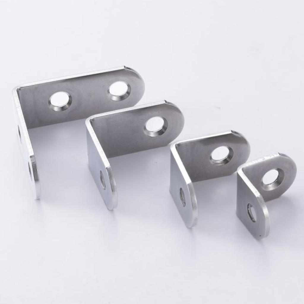 10pcs Corner Brace Stainless Steel L Bracket Heavy Duty Right Angles Bracket for Wood Chair Bookshelf Board Furniture