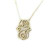 [L7095] - Gold-plated Necklace 'Fatma' White Gold