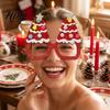 Фотобутафория для праздника Рождественские очки Блестящие party-очки Рамки Новинка Эльф Снеговик Санта-Клаус Подарок для семейных встреч Олень