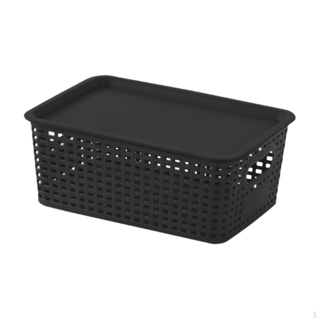 Плетеная корзина для хранения, контейнер для организации, офис, спальня, кладовая, стол