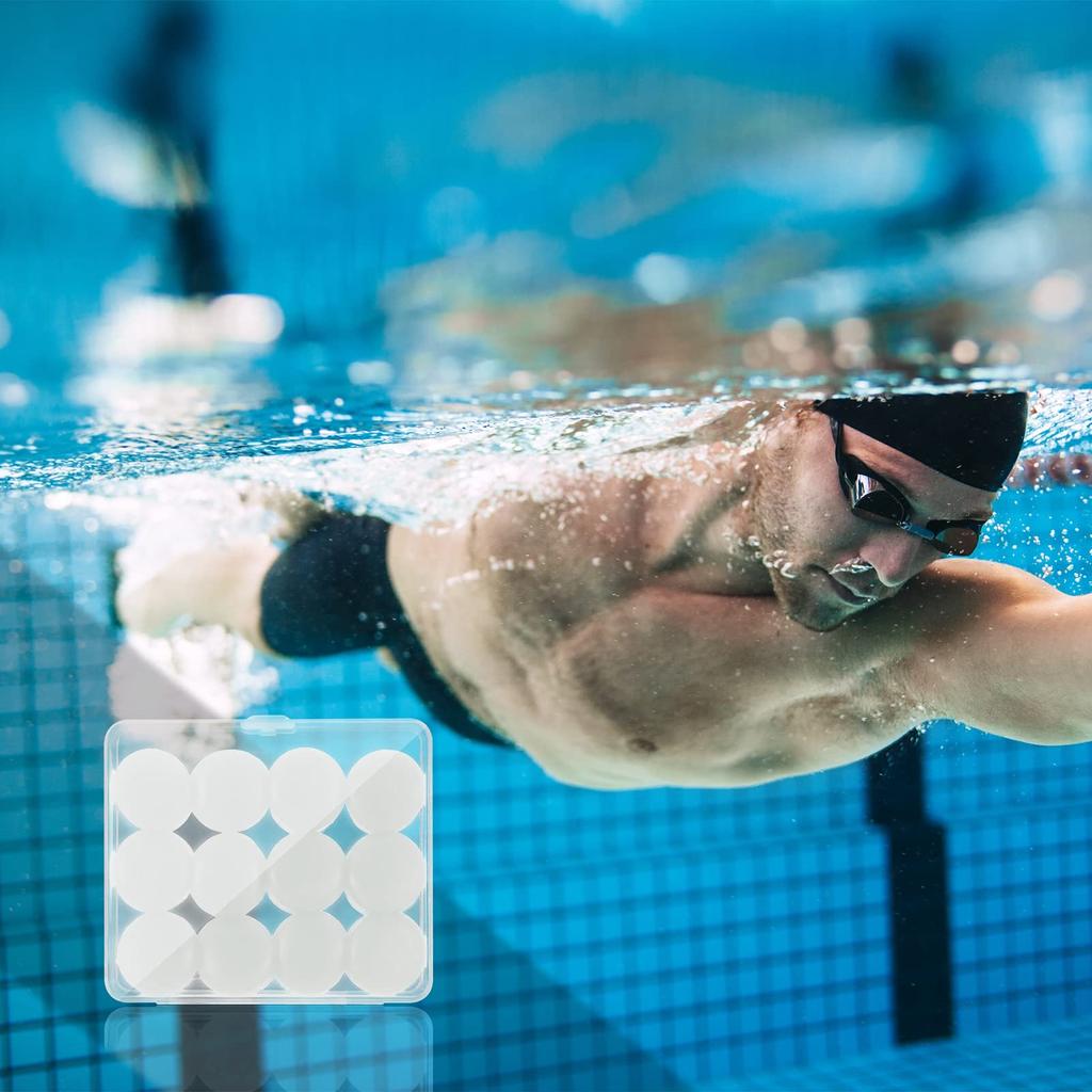 Yorkereynom Силиконовые наушники 12 Ушные водонепроницаемые наушники Храп Ушные наушники Храп Плавание Водонепроницаемые наушники Чехол для самолета В комплекте Заглушки, детали, Заглушки, Заглушки, Заглушки,