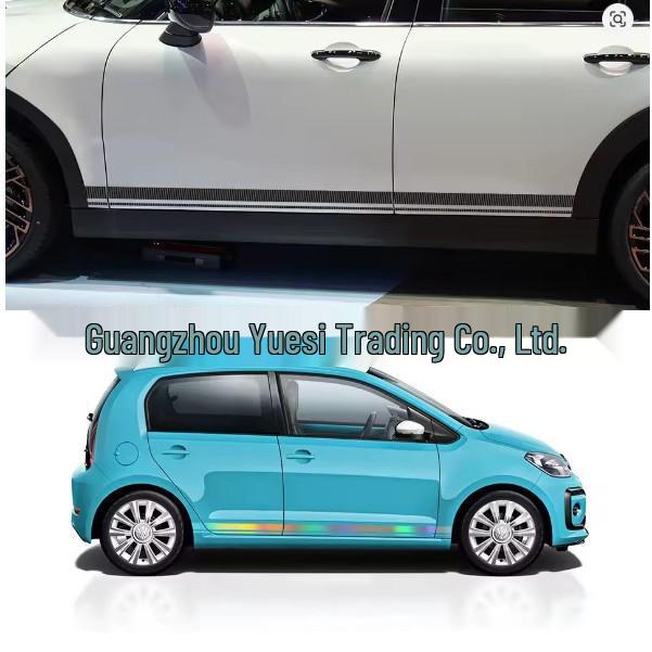 Volkswagen Up Хэтчбек Полосы для гонок Виниловая наклейка Стикер на порог Графика