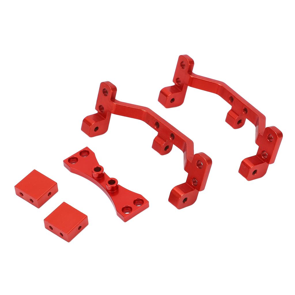 Metal Pull Rod Base with Axle Upper Servo Bracket Mount for MN 99S D91 D90 1/12 RC CarRed