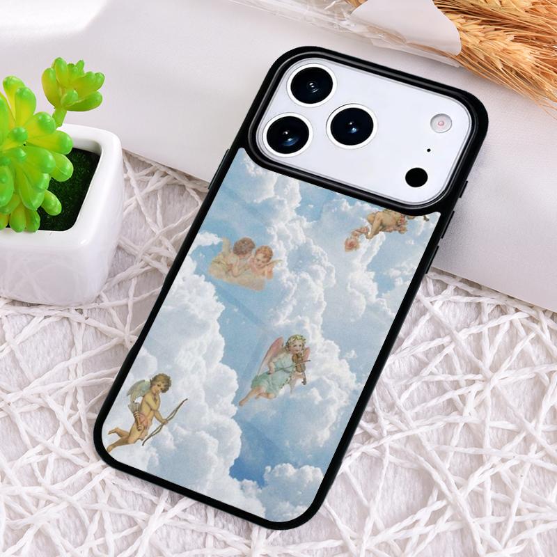 Винтажная картина Райский Ангел Ударопрочный Чехол для Телефона для iPhone 17 Air 16e 15 11 12 14 13 Pro Max Чехол Coque