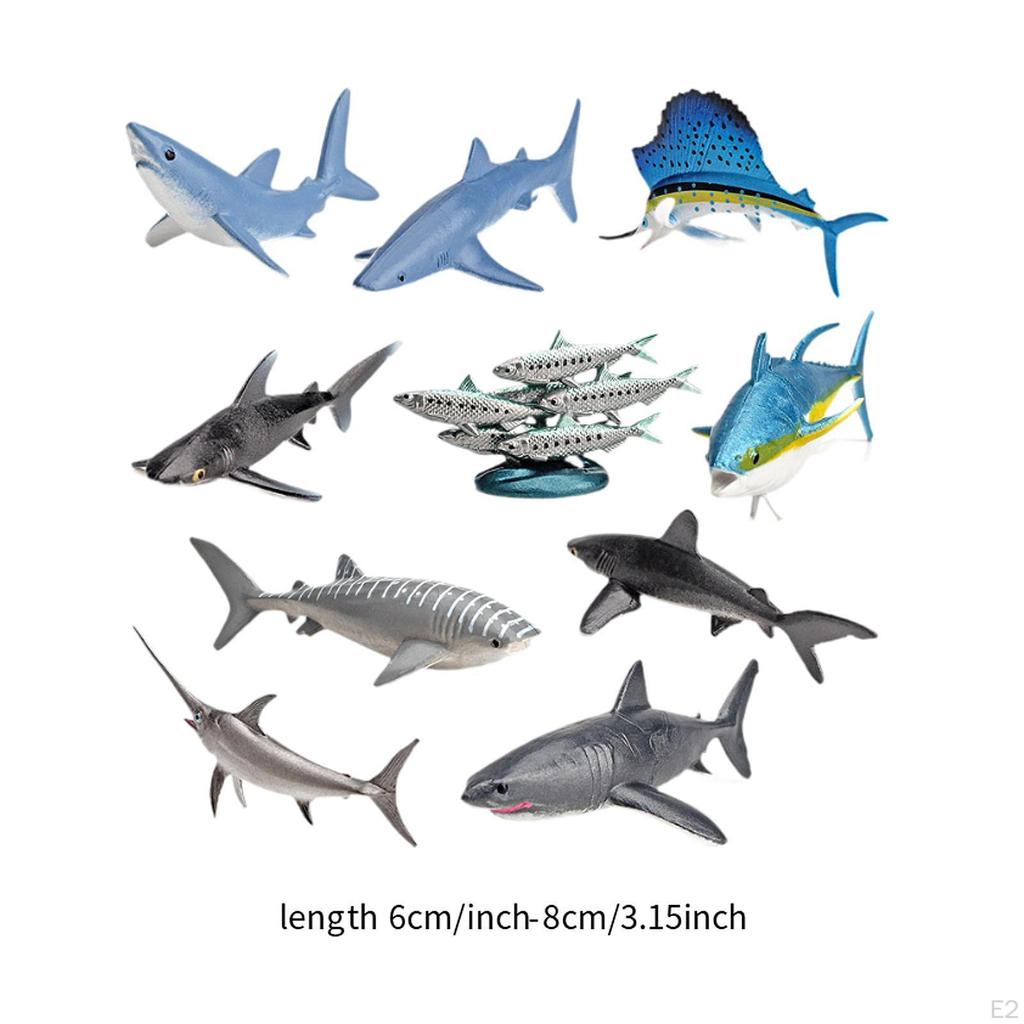 10x Реалистичные Фигурки Глубоководных Животных Морские Модели Существ Игрушки Для Вечеринки Настольные