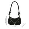 Metal Chain Simple Crossbody Bag Korean Style Shoulder Bag Portable Hobos Handbag  Shopping