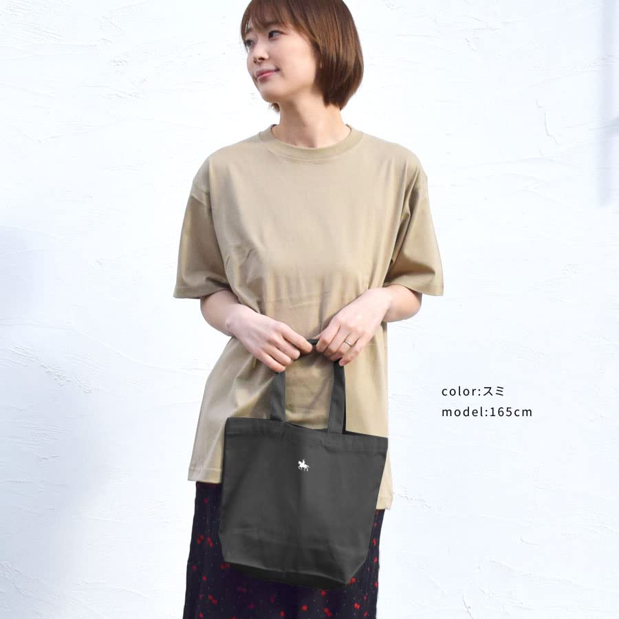 Сумка-тоут Domain Equestrian для женщин и мужчин, холст, маленький размер S, простой хлопок, хлопок 146001 [Сендайская статуя "Датэ Масамунэ"] 100% (оливковый)