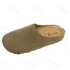 Fashion Faux Suede Flat Slippers Women New 2024 Autumn Vintage Close Toe Mules Shoes Woman Soft Sole Cork Slides Outdoor Slippers