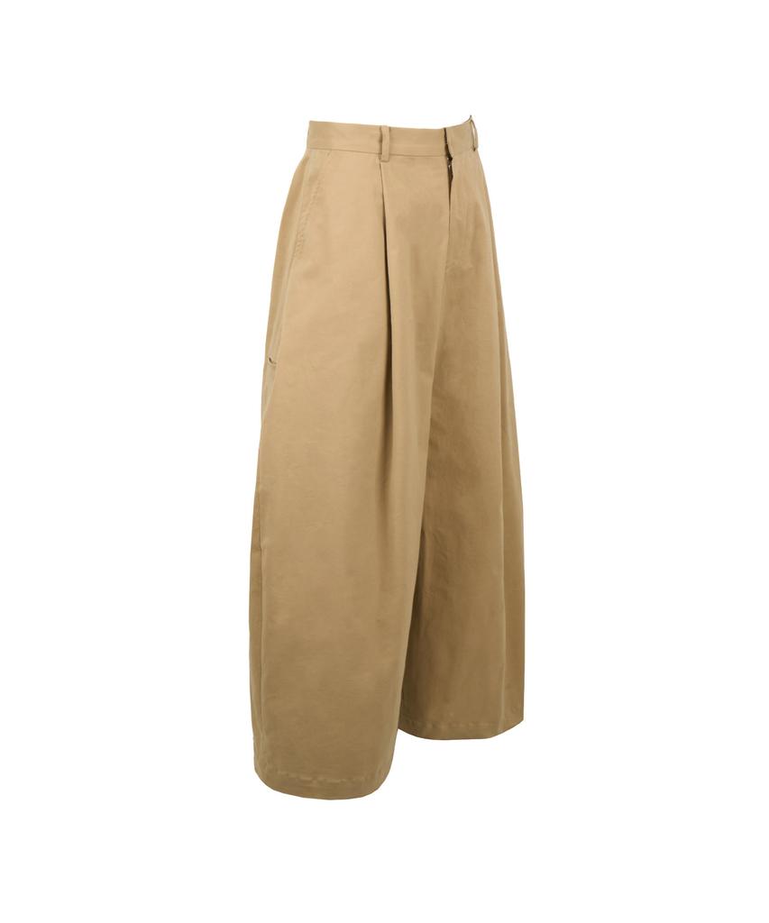 HIDDEN BEHIND Pinter Big Wide Curved Pants (Beige)