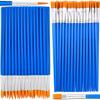 Painting Brushes Set 100Pcs Round Flat Hair Nylon Plastic Handle Paint Brushes For Oil Acrylic Watercolor Art School Stationery