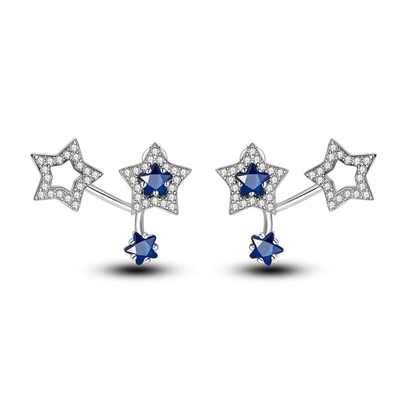 Серьги-кольца из серебра 925 пробы 'Любовь Перо Луна Звезда Сердце', подходят для оригинальных подвесок, для женщин и девочек, гвоздики, ювелирные изделия, подарки