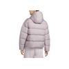 Nike Metropuffer Повседневная спортивная куртка-пуховик на молнии, теплая, ветрозащитная, водонепроницаемая, женская куртка, светло-минерально-фиолетовая, белая, FZ5929226