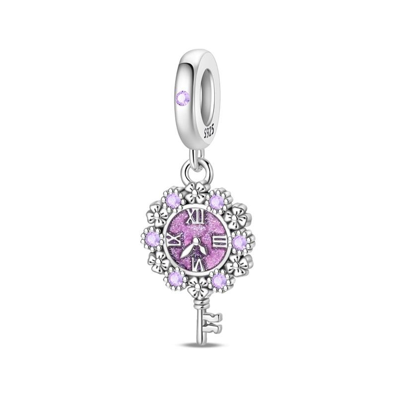 Медные бусины в форме сердца с инкрустацией и подвеска-шарм в виде бабочки, подходят для браслета-змейки, бутикового ожерелья, фиолетовая подвеска, подарок