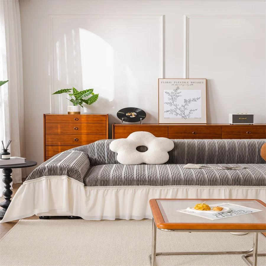 Водоотталкивающий универсальный все включено нескользящий цельный кожаный чехол для дивана чехол ткань полотенце бархат Four Seasons универсальный