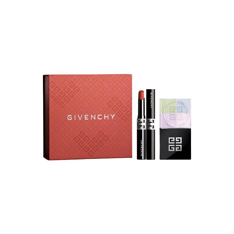 Givenchy Набор макияжа: G тонкая туба #N05 Помада 4,3 г + Sigongge Рассыпчатая пудра #1 12 г