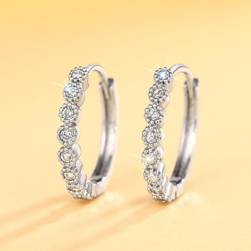 Simple And Exquisite Earrings For Women, Daily Matching Fashion Jewelry, Inlaid With Zircon Small Jewelry