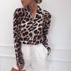 Autumn Casual Leopard Print Long-sleeved Chiffon Women’s Blouses & Shirts
