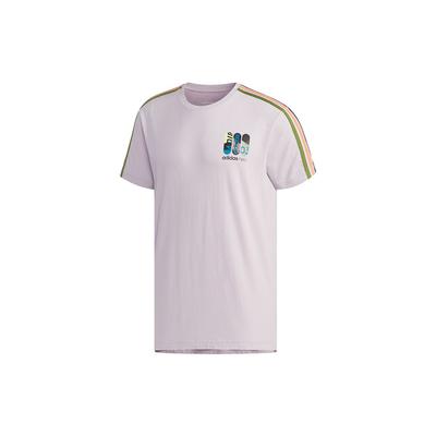 Прямая футболка Neo Collision Color Stripe с принтом скейтборда Мужские топы Фиолетовый Розовый FK9914