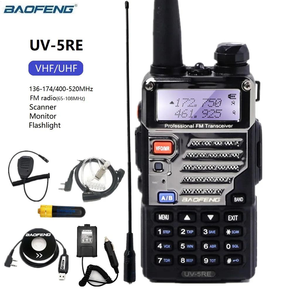 New Baofeng uv 5re Walkie Talkie VHF UHF Ham CB Radio Transceiver Scanner Radio Station Updated UV-5R Talki Walki UV-5RE