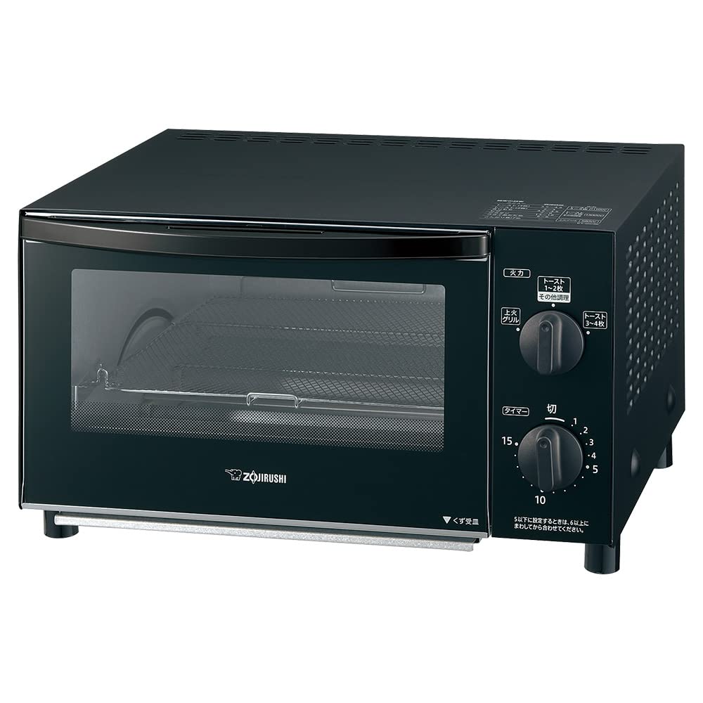 Zojirushi Mahobin Toaster Oven Brown 3 Levels of Heat 4 X X Matte Black Toaster, Bar, Power, Toast, Pieces, Size 39.5 34.5 22.5 Cm, ET-GC30-BZ