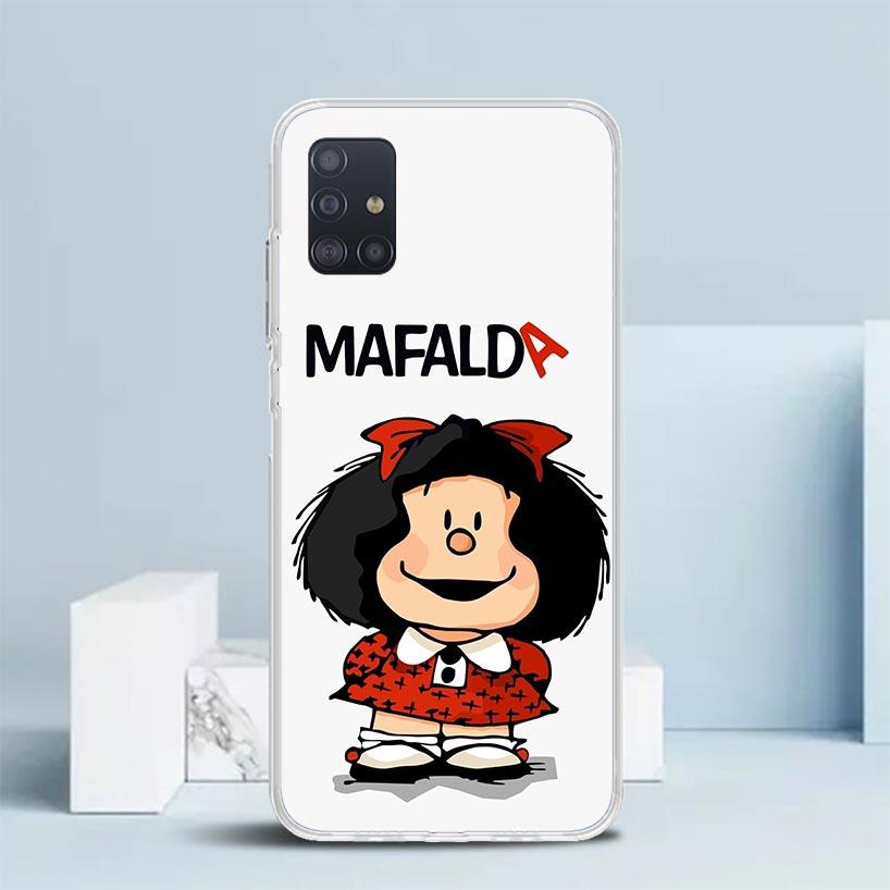 Cartoon Cute Mafalda Phone Case For Samsung Galaxy A52 A32 A22 A12 A51 A50S A30S A10S Note 20 Ultra 10 S10 Plus A31 A20 A71 A72