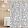Моющаяся занавеска для ванной комнаты с 12 кольцами Водостойкая стандартного размера Машинная стирка Быстросохнущая занавеска для душа Украшение
