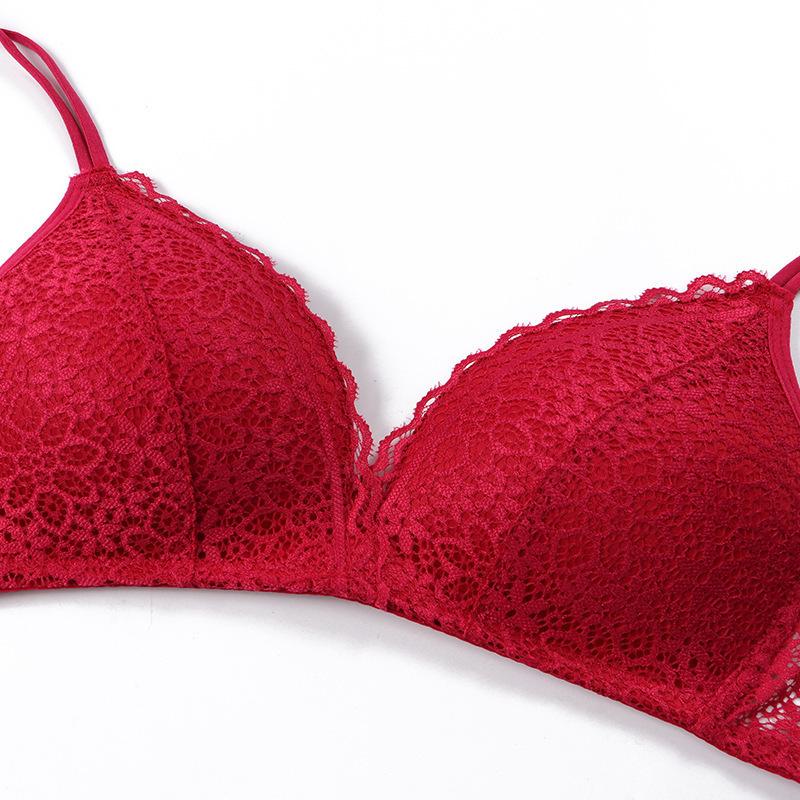 Женский бюстгальтер, легкий легкий без стального кольца, кружевное сексуальное нижнее белье для девочек, удобный тонкий бюстгальтер