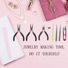 8pcs/set Jewelry Making Tool Kits Pliers Set With Round Nose Plier Side Cutting Pliers Wire Cutter Scissor Beading Tweezers