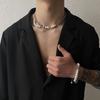 2026 Fashion Trending New Minimalist Men's Pearl Chain Bracelet Necklace Set