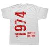 Unisex Women Birthday Anniversary T-shirts 1974 50th 50 Years Old Limited Edition Vintage Cotton T Shirt Gift Short Sleeve Tee Tops