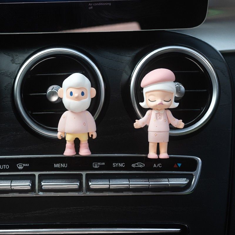New Car Gift Car Perfume Fragrance Cute Cartoon Air Vent Decoration Car Aroma Diffuser Stone Car Interior Ornament Fragrance