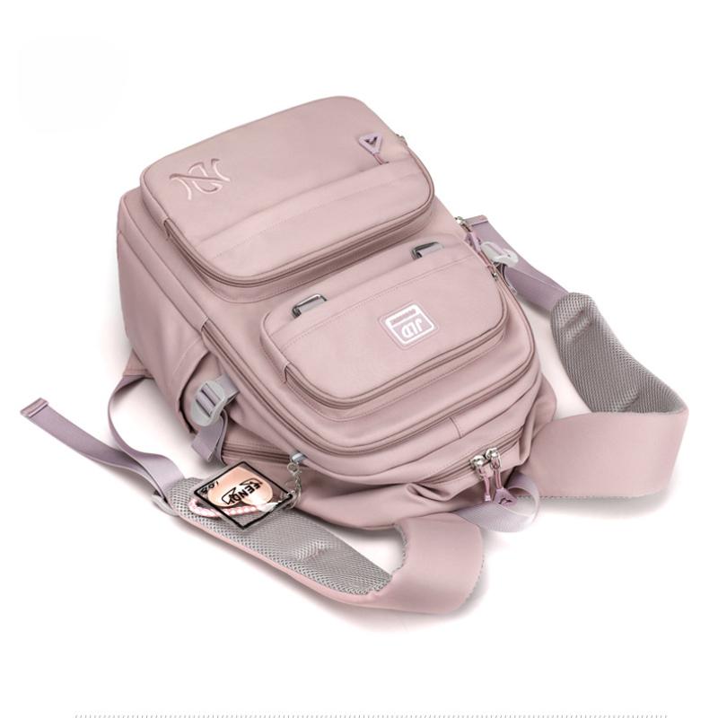 Middle School Student Schoolbags for Girl Commuting Large-capacity Backpacks Fashion Leisure Solid Color Book Bag Ultra-light Waterproof Knapsack