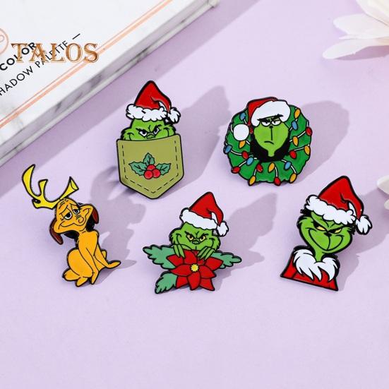 Рождественская брошь в форме мультяшной фигуры, противоскользящая, полированная, для новогодней вечеринки, пальто, воротник, сумка, шарф, шляпа, украшение, прищепка, одежда, ювелирные изделия